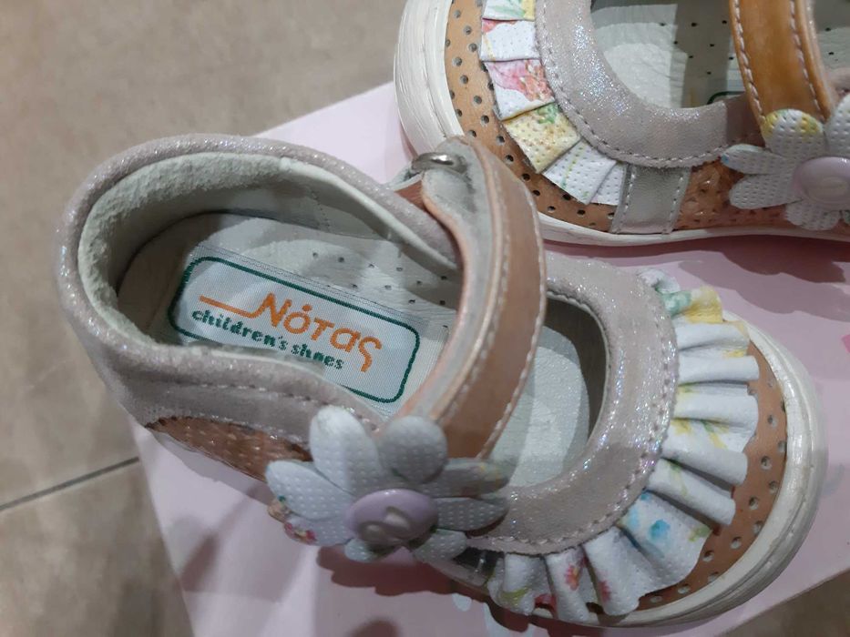 НОВИ! Ергономични Детски Обувки ЕСТЕСТВЕНА Кожа на NOTAS Гърция! №19