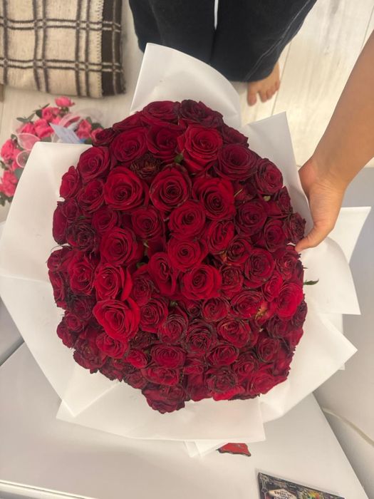 101 красная роза