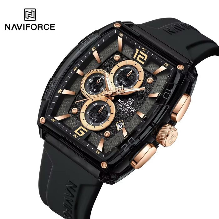 Уникален мъжки часовник NAVIFORCE - спортно-елегантен хронограф
