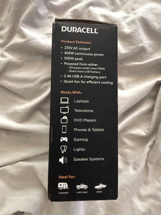 Инвентор 12V КЪМ 230V -  Duracell DRINV40-EU 400W