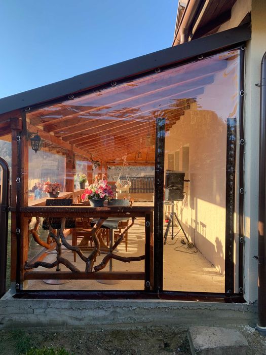Inchidere terase , foisoare si balcoane cu folie transparenta Cristal