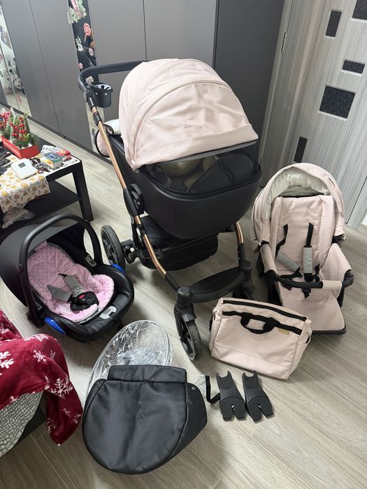 Krausman – Carucior 3 in 1 Storm Pink Shiny