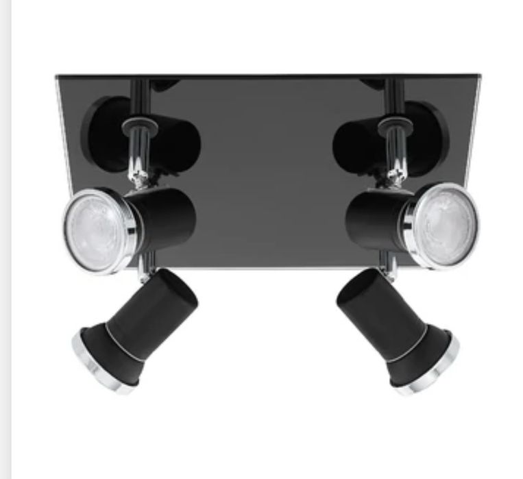 Spot de plafon cu 4 punte de lumină  reglate separat unul de celălalt în ce direcție dorești să strălucească lumina
