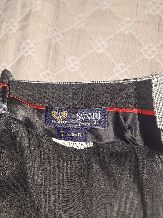 Costum Elegant Slim Fit – Model Caro (Gri/Plaid)