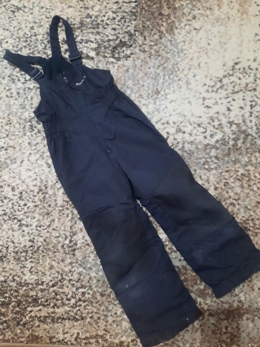 Брюки на подтяжках зимние на 5-6 лет