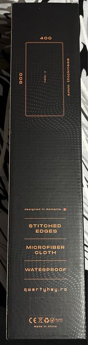 Deskmat Mousepad QwertyKey Dracula 4mm margini cusute