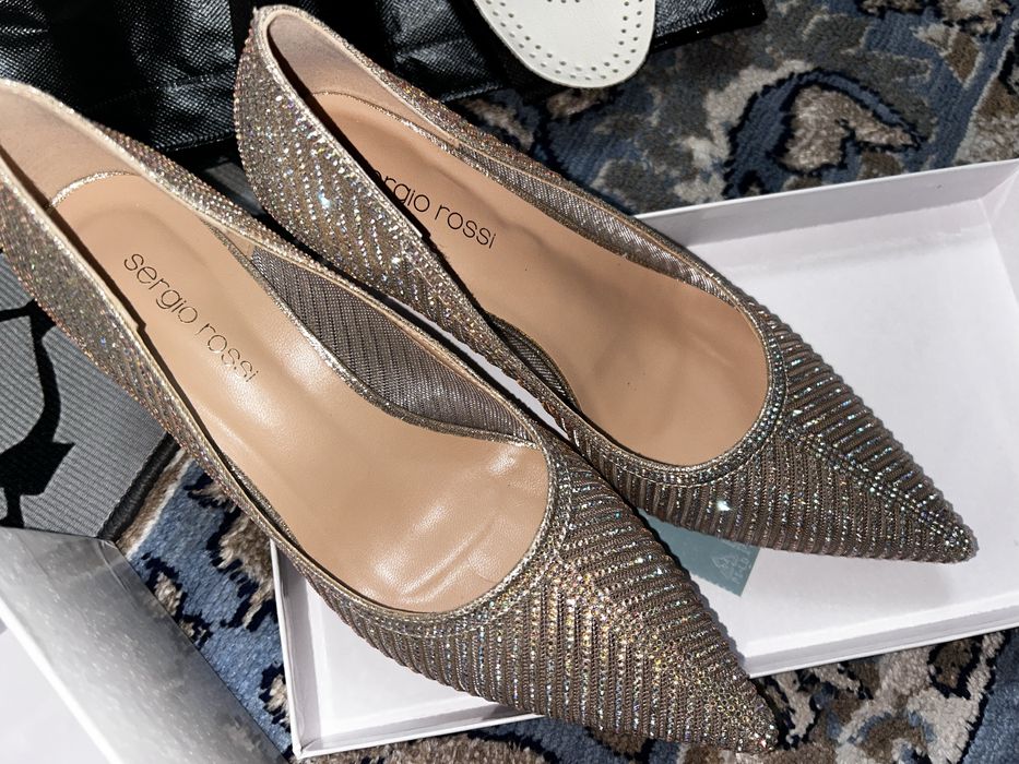 Туфли золотистые