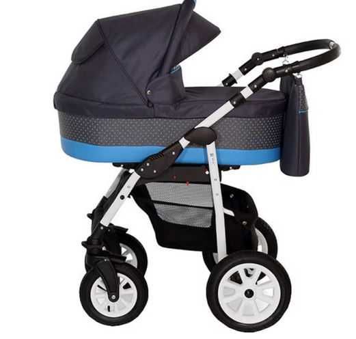 Vand carucior pentru bebelusi Krausman 3 in 1 Jet Bluemarin