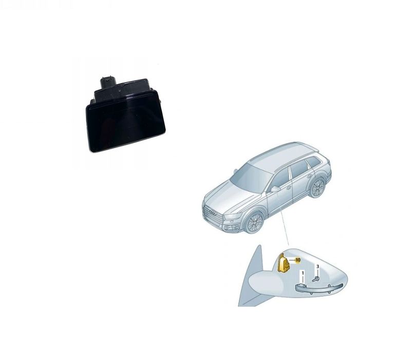 Lampa avertizare schimbare banda Audi Q7 (4m), 06.2015-12.2019; Q7 (4m), 10.2019-, montare fata, stanga/dreapta, LED; in oglinda, OEM/OES