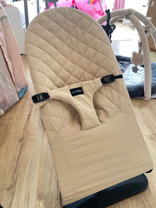 Бежово бебешко гнездо Cotton – люлеещо се