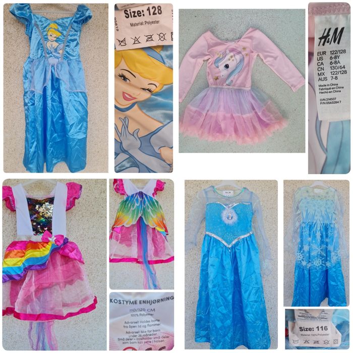 Рокли на Дисни принцеси с размери 104-140 размер