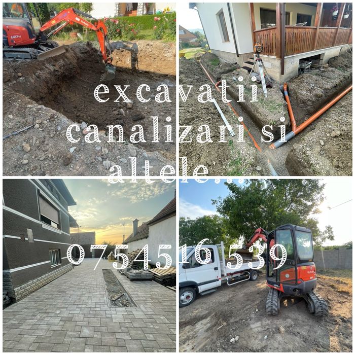 Montaj pavaje excavatii canalizare si mai multe