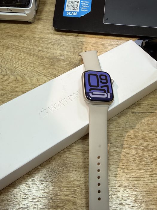 iwatch 8 45mm batareya 100%, silver