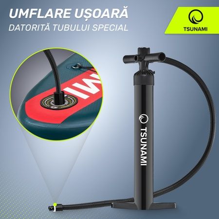 Pompa SUP bord dublă acțiune TSUNAMI paddle board
