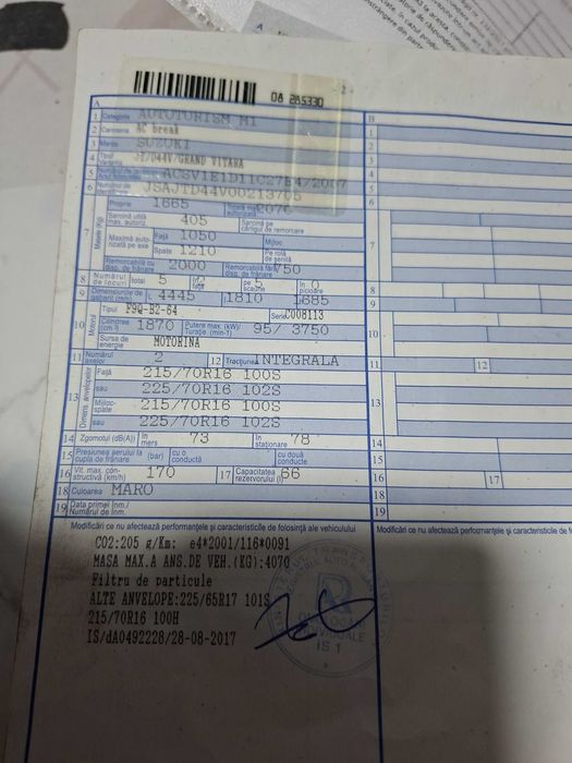 Vand Suzuki Grand vitara