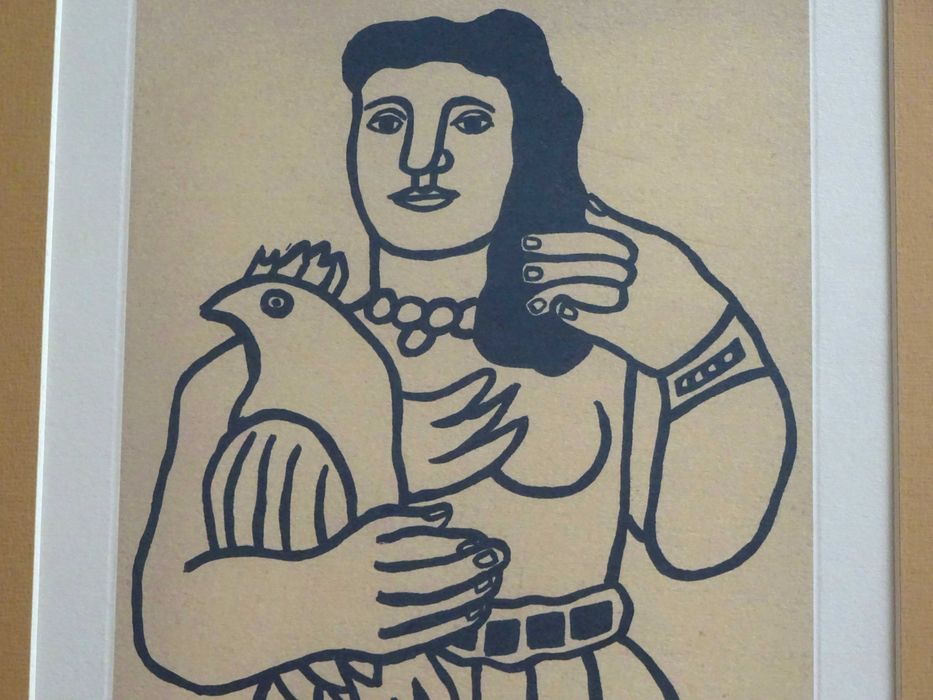 Tablou Fernand LÉGER, ‘Woman with Parrot’ | Piesa RARA deosebita