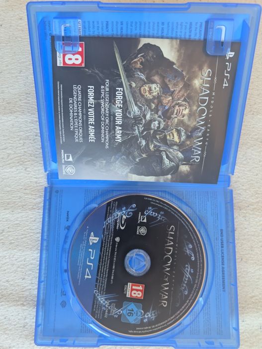 PS4 игра Middle earth:Shadow of war