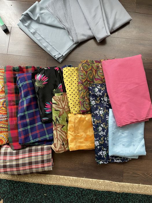 Ткани разные материал мата отрезки