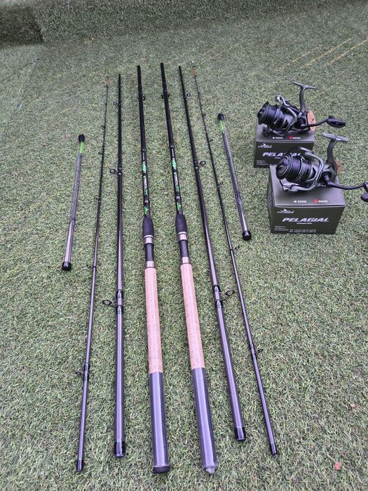Set 2 Feeder Expert 3.9m,60-180 grame + 2 mulinete Pelagial 6000