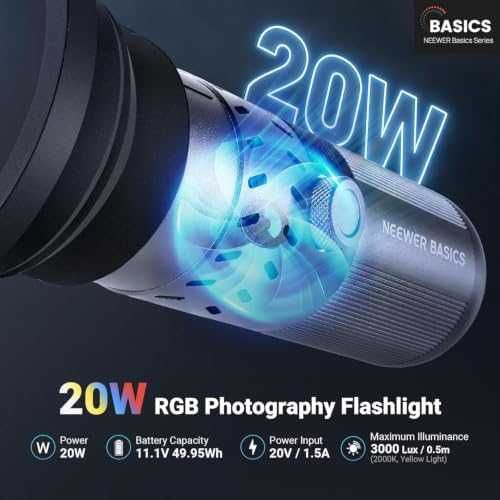 Нова Портативна RGB LED светлина NEEWER FL20 20W за TikTok YouTube студио