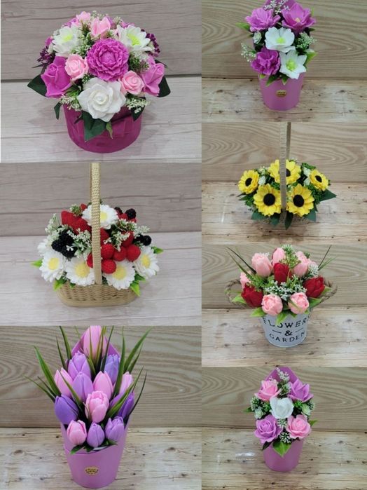 Букеты из мыла . Цветы из мыла