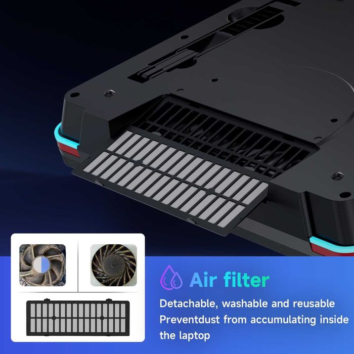 IETS GT500 мощная охлаждающая подставка для ноутбука с турбо 5000 об/м