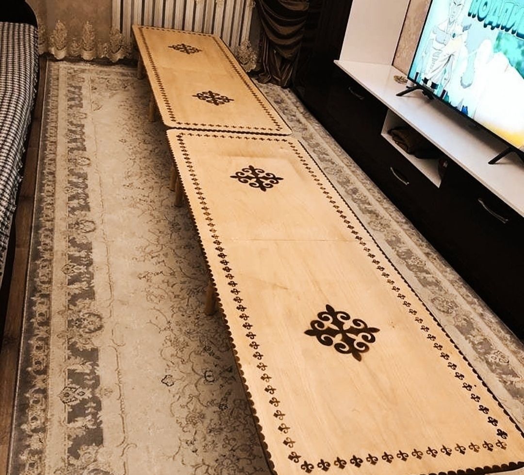 Жер Стол Круглый Казахский Стол Трансформер Шай GGG!: 13 930 тг ...