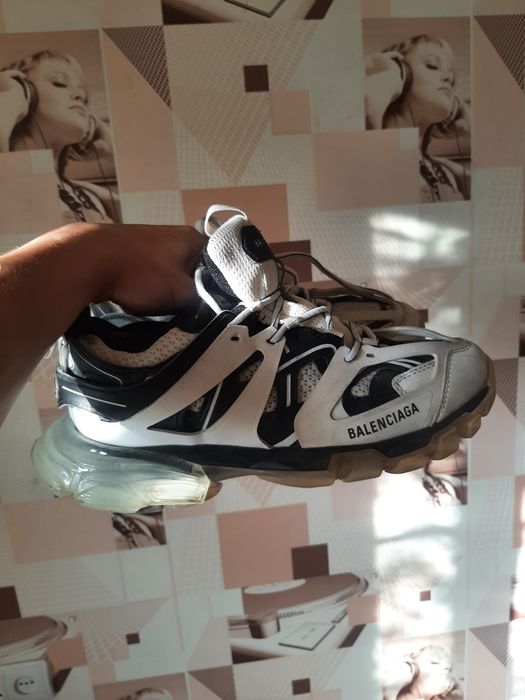 balenciaga track 1 clear sole white black colore баленсиага траки 1