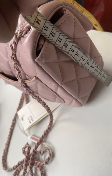 Geanta piele small pink bag