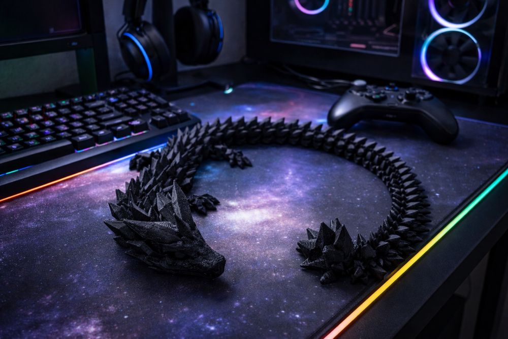 Figurină dragon fantasy decorativ – stil medieval / 3D