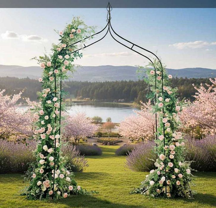 Комплект 3 бр. градински арки за цветя | Метална пергола
