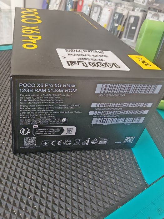 Poco X6 Pro, 12/512 GB, Nou, Garanție
