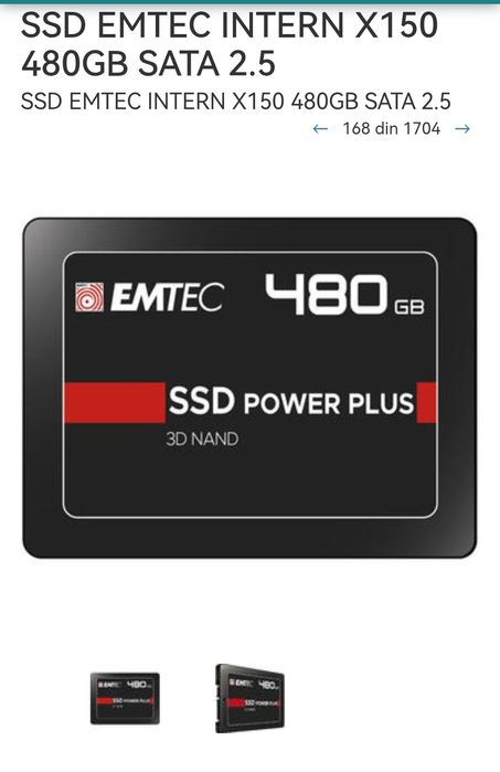SSD INTERN X150 480GB SATA 2.5, nou