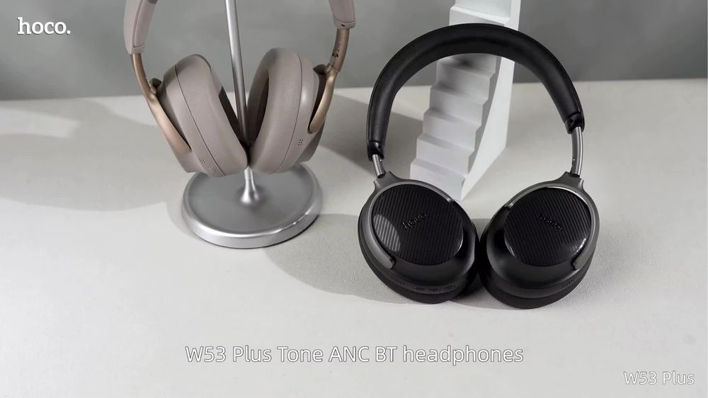 Беспроводные Наушники HOCO W53 Plus ANC carbon ( 90 часов )