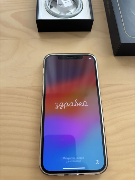 iPhone 12 Pro 128gb Gold с кабел, протектор и калъф