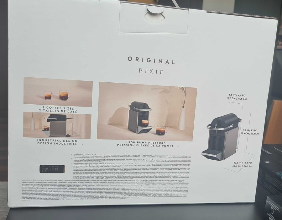 Кафе машина Nespresso Pixie D62 EU (чисто нова) + 200 капсули Nespresso