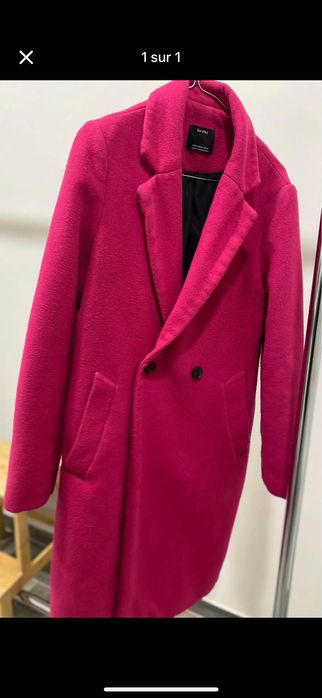 Палто в цвят фуксия