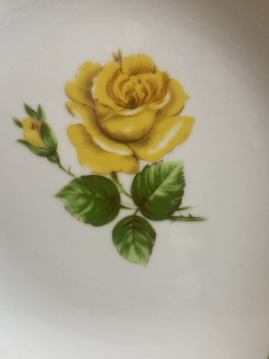 Баварски порцеланови чинии с релефен кант