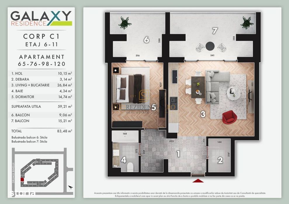 Apartament 2 camere tip studio, Drumul Binelui, Sectorul 4