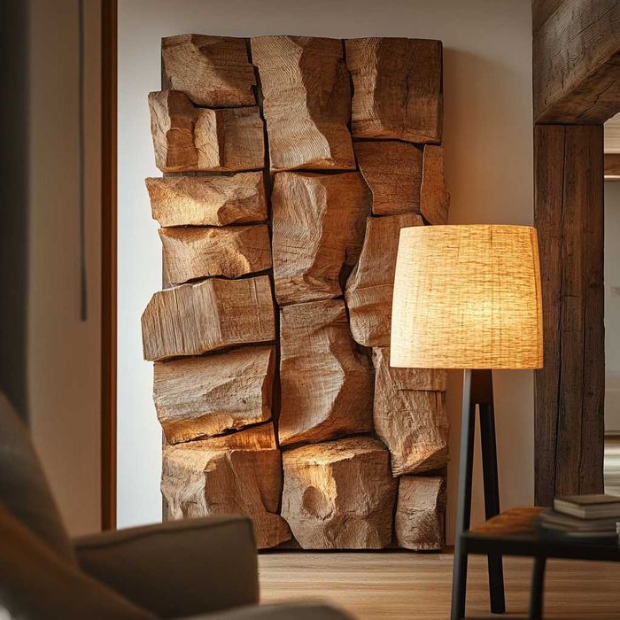 Стенен декор - пано от масивна дървесина по поръчка.