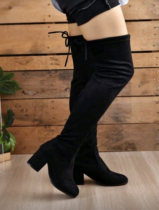 Cizme damă negre cu toc