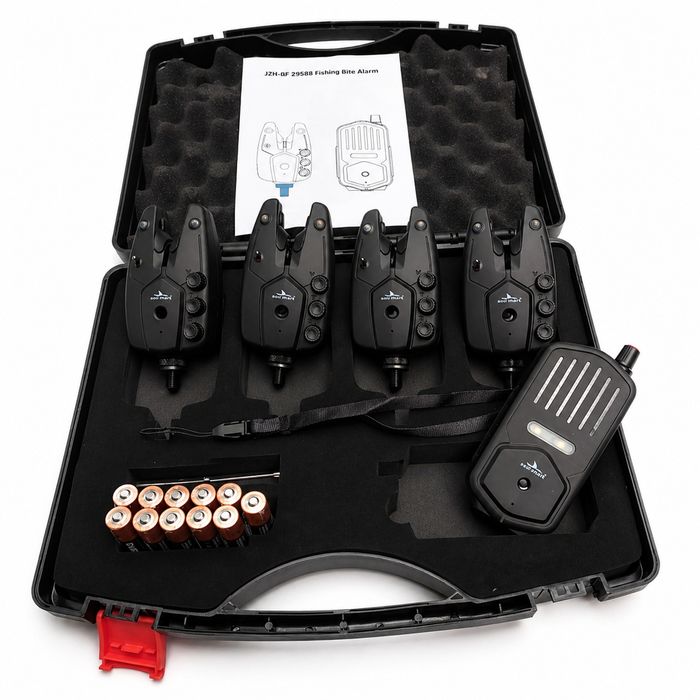 Set 4 Avertizori cu Statie EAST SHARK 4+1 cu sunete Polifonice RF2958B