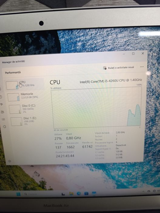 Macbook air A1466 procesor i5