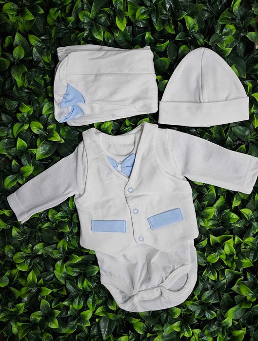 Памучен комплект от 4 части + подарък