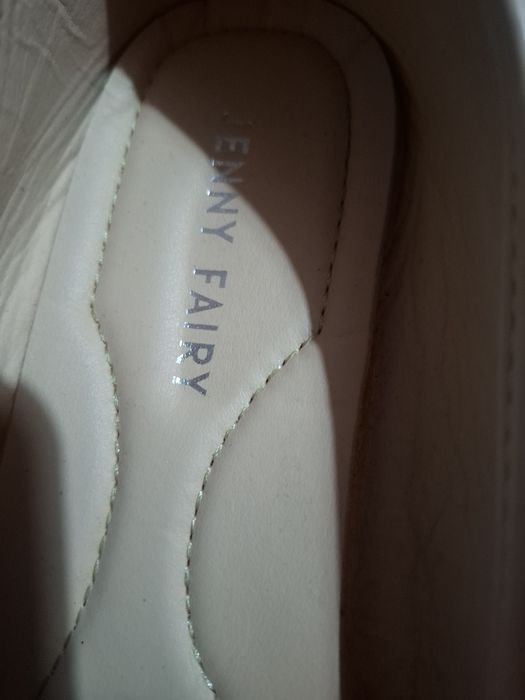 Balerini dama crem din piele Jenny Fairy