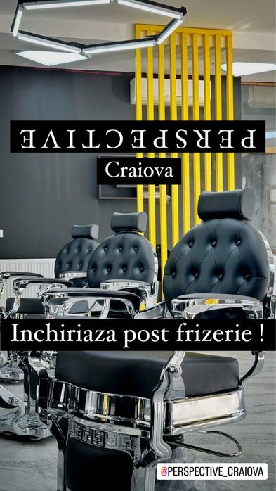 Salon PERSPECTIVE - locatie noua - Inchiriem scaun frizerie  -