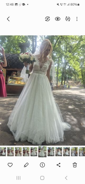 Vând rochie de mireasa mărimea S  M .