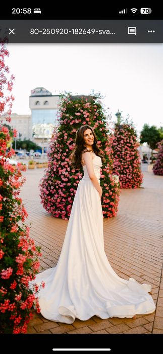 Булчинска рокля с шлейф Be Queen
