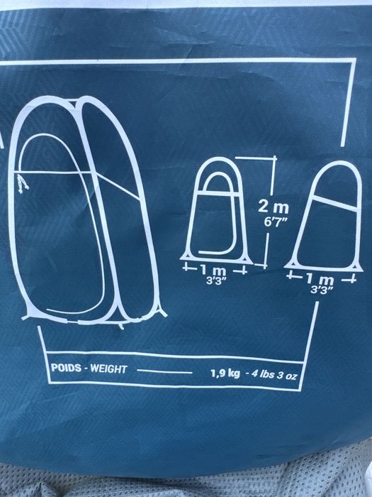 Cabina dus Quechua  +dus  solar 10 l