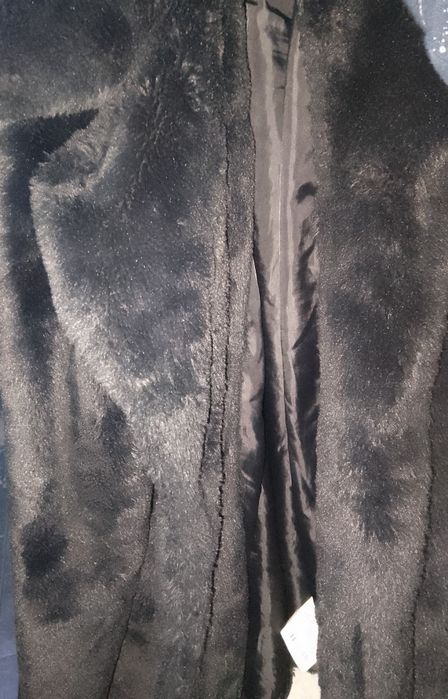 Шуба мутон чёрная